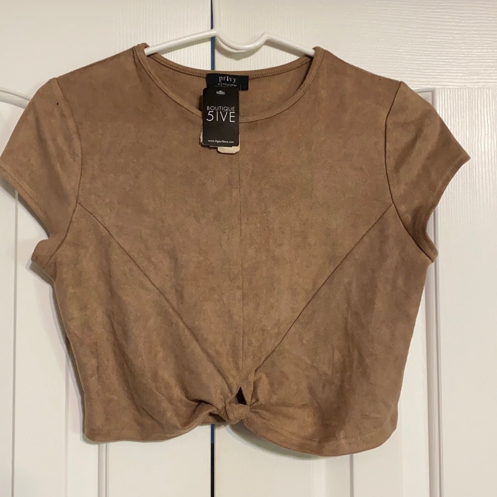 Velvet crop top